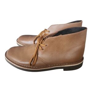 Clarks Bushacre 2 Brown Leather Chukka Boots Men’s Size 8 | Lace-Up Desert Boot